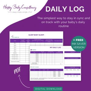 Baby daily routine log