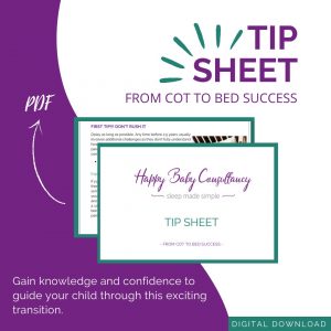 Tip sheet - from cot to bed success