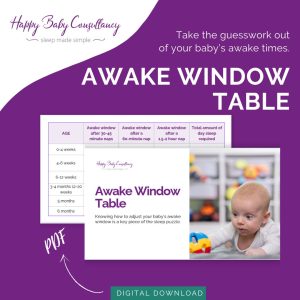 Awake Window Table - Happy Baby Consultancy Brisbane